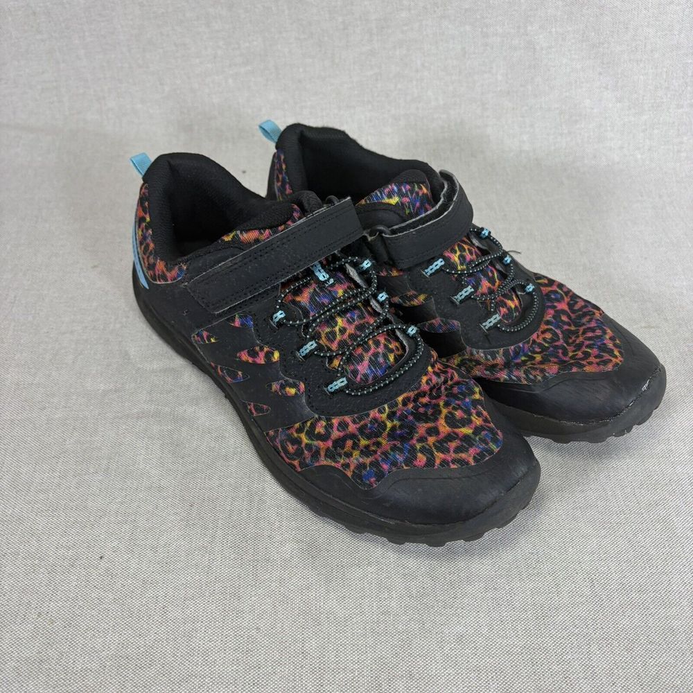 Merrell Nova 3‎ Hiking Sneakers Big Girls Rainbow Leopard Easy Off No Tag Est 7